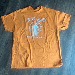Duty now for the Future Devo New Wave Orange Graphic T-Shirt X-Large